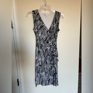 New York and Co xs black and white summer dress